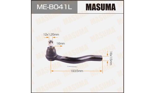 Наконечник рулевой тяги Masuma, левый, арт. ME-B041L