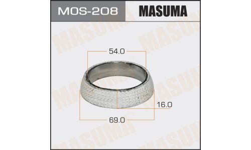 Кольцо уплотнительное выхлопной трубы Masuma, 54x69x16мм, арт. MoS-208
