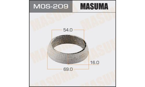 Кольцо уплотнительное выхлопной трубы Masuma, 54x69x16мм, арт. MoS-209