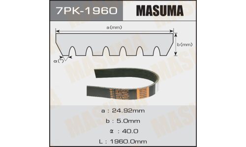 Ремень ручейковый MASUMA 7PK-1960