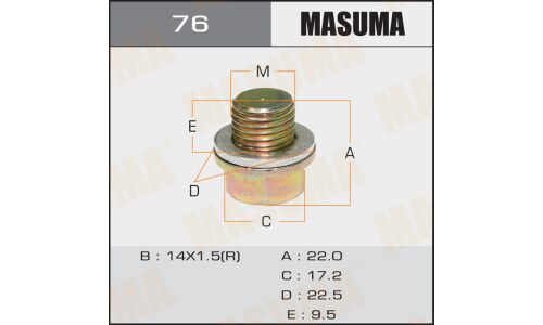 Болт маслосливной A/T MASUMA Mitsubishi LANCER.CS5A