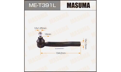 Наконечник рулевой тяги Masuma, левый, арт. ME-T391L