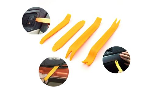 Набор инструментов для демонтажа обшивки салона Masuma, (пластиковые лопатки), комплект 4 предмета, арт. V-009