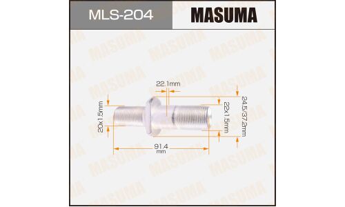 Шпилька колесная Masuma MLS-204, для Isuzu, M22x1.5(R), M20x1.5(L), длина 92мм