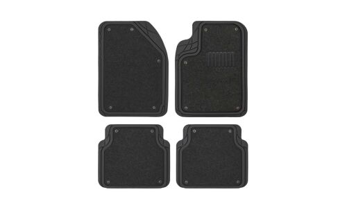 Коврики универсальные CARFORT ROVERS 3 для переднего и заднего ряда, черный цвет, с съемным ковролином, 4шт