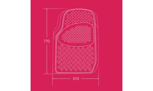 Коврики универсальные CARFORT ROVERS 4 для переднего ряда, серый цвет, 2шт