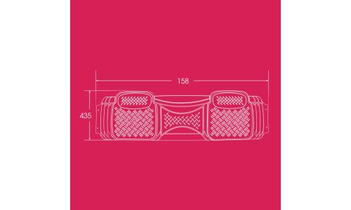 Коврик универсальный CARFORT ROVERS 4 для заднего ряда, черный цвет, размер 1580х435мм, 1шт