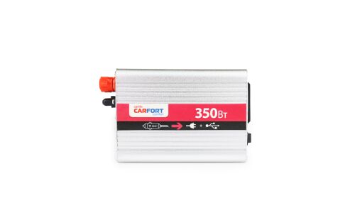 Инвертор напряжения Carfort, 12В(DC)→220В(AC), 50/60Гц, 350Вт, (+USB 5В), арт. CF-4035