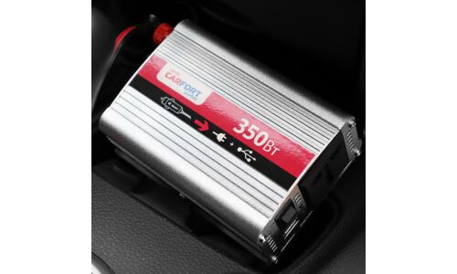 Инвертор напряжения Carfort, 12В(DC)→220В(AC), 50/60Гц, 350Вт, (+USB 5В), арт. CF-4035