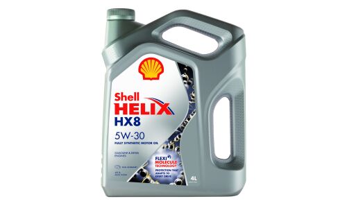 Масло моторное Shell Helix HX8 5w30 синтетическое, SL/CF, ACEA A3/B3/B4, универсальное, 4л, арт. 550046364