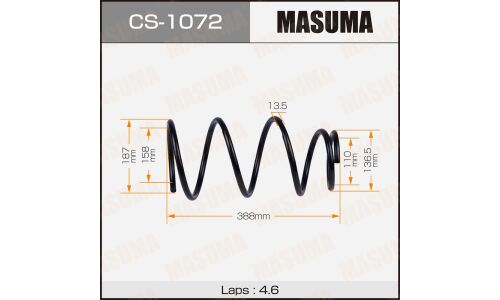 Пружина подвески Masuma, передняя, арт. CS-1072