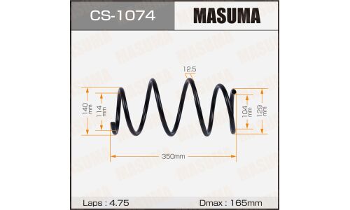 Пружина подвески Masuma, передняя, арт. CS-1074
