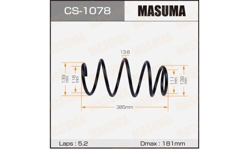 Пружина подвески Masuma, передняя, арт. CS-1078