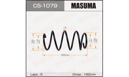 Пружина подвески Masuma, передняя, арт. CS-1079