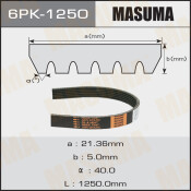 Ремень ручейковый Masuma 6PK-1250