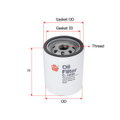 Фильтр масляный Sakura C-418, арт. C-1936