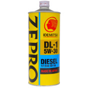 Масло моторное Idemitsu Zepro Diesel DL-1 5w30, полусинтетическое, JASO DL-1, ACEA C2, для дизельного двигателя, 1л, арт. 2156-001