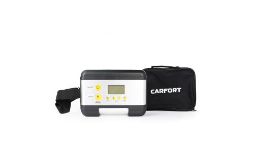 Компрессор автомобильный Carfort X-Force, 12В, 10А, 30л/мин, 7атм, тест АКБ и генератора, ЖК дисплей, фонарь