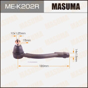 Наконечник рулевой тяги Masuma, правый, арт. ME-K202R