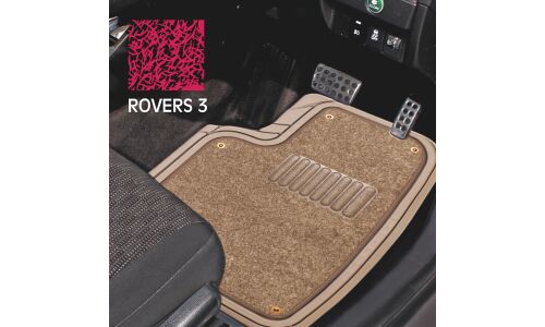 Коврики универсальные CARFORT ROVERS 3 для переднего и заднего ряда, бежевый цвет, с съемным ковролином, 4шт
