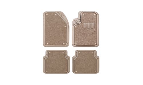 Коврики универсальные CARFORT ROVERS 3 для переднего и заднего ряда, бежевый цвет, с съемным ковролином, 4шт