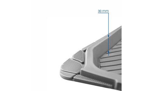 Коврики универсальные CARFORT ROVERS 7 для переднего и заднего ряда, серый цвет, 4шт