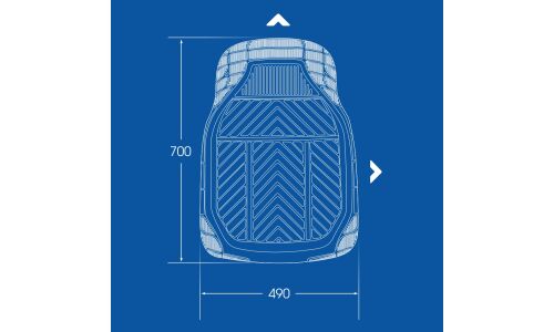 Коврики универсальные CARFORT ROVERS 7 для переднего и заднего ряда, серый цвет, 4шт