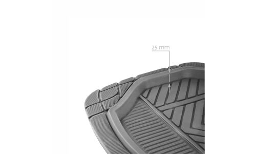 Коврики универсальные CARFORT ROVERS 7 для переднего и заднего ряда, серый цвет, 4шт