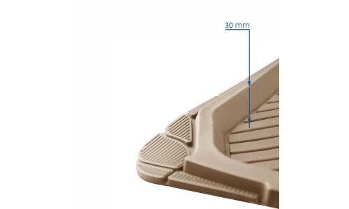 Коврики универсальные CARFORT ROVERS 7 для переднего и заднего ряда, бежевый цвет, 4шт