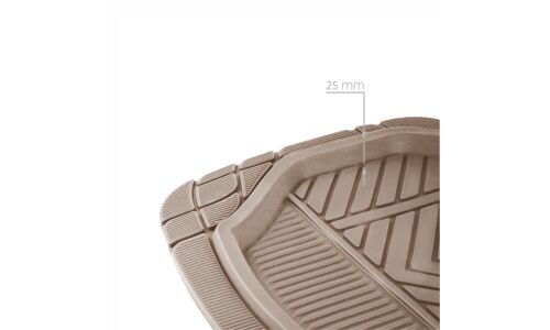 Коврики универсальные CARFORT ROVERS 7 для переднего и заднего ряда, бежевый цвет, 4шт