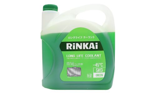 Антифриз Rinkai Long Life Coolant G12 LLC, зеленый, -45°C, 5кг, арт. AFG5