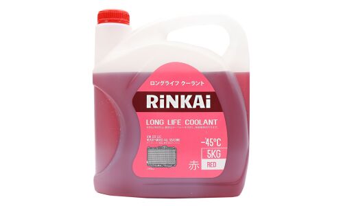 Антифриз Rinkai Long Life Coolant G12 LLC, красный, -45°C, 5кг, арт. AFR5