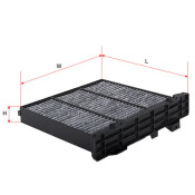 Фильтр салонный Sakura угольный, арт. CAC-10070