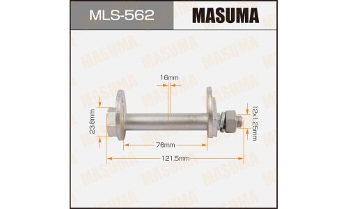 Комплект болта регулировочного (эксцентрика) Masuma MLS-562, для Mitsubishi (OEM MB871504, MS450044, MU430004, MB951707, MB430154, MS451114) (+гайка, шайба)