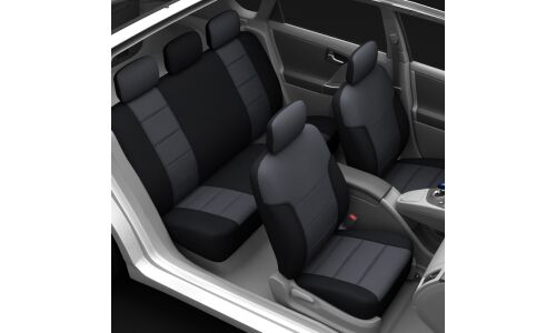 Чехлы CARFORT SHIELD для передних и задних сидений, ткань, черный/серый цвет, 9 предметов