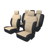 Чехлы CARFORT SHIELD для передних и задних сидений, ткань, черный/бежевый цвет, 9 предметов Чехлы CARFORT SHIELD для передних и задних сидений, ткань, черный/бежевый цвет, 9 предметов