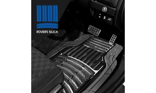 Коврики универсальные CARFORT ROVERS SILICA для переднего и заднего ряда, черный цвет, 4шт