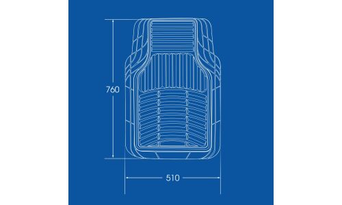 Коврики универсальные CARFORT ROVERS SILICA для переднего и заднего ряда, черный цвет, 4шт