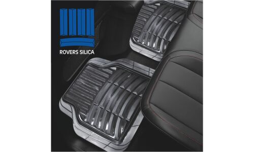 Коврики универсальные CARFORT ROVERS SILICA для переднего и заднего ряда, черный цвет, 4шт