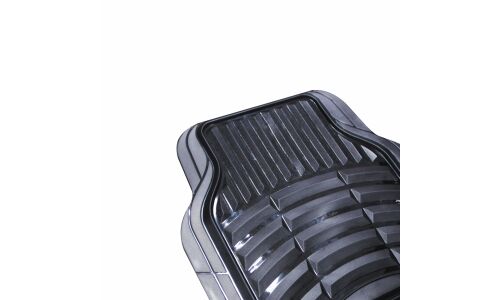 Коврики универсальные CARFORT ROVERS SILICA для переднего и заднего ряда, черный цвет, 4шт