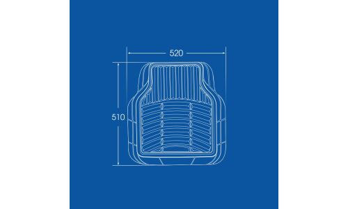 Коврики универсальные CARFORT ROVERS SILICA для переднего и заднего ряда, черный цвет, 4шт