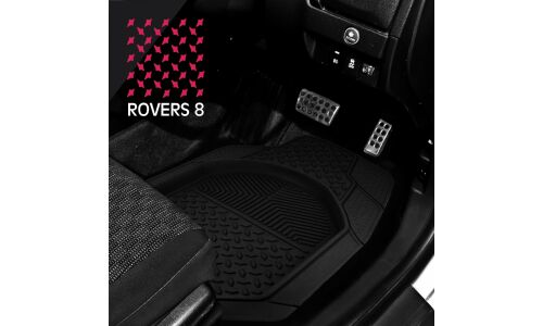 Коврики универсальные CARFORT ROVERS 8 для переднего и заднего ряда, черный цвет, ванночка, 4шт