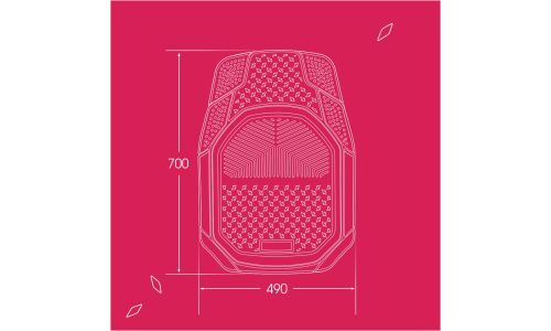 Коврики универсальные CARFORT ROVERS 8 для переднего и заднего ряда, серый цвет, ванночка, 4шт