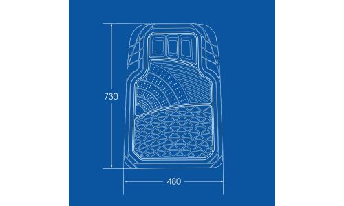 Коврики универсальные CARFORT ROVERS 9 для переднего и заднего ряда, черный цвет, 4шт