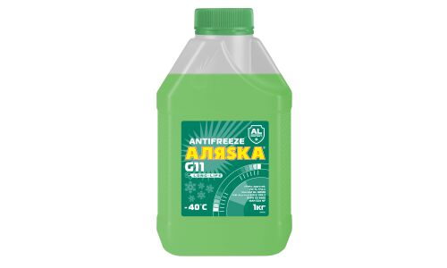 Антифриз Аляsка Long Life G11 LLC, зелёный, -40°C, 1кг, арт. 5085