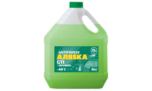 Антифриз Аляsка Long Life G11 LLC, зелёный, -40°C, 5кг, арт. 5086