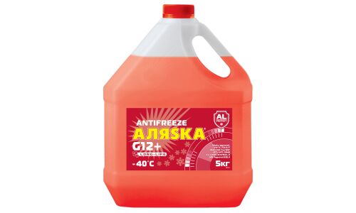 Антифриз Аляsка Long Life G12+ LLC, красный, -40°C, 5кг, арт. 5083