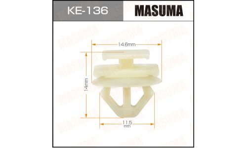 Клипса крепёжная решетки радиатора Masuma, для Peugeot, арт. KE-136