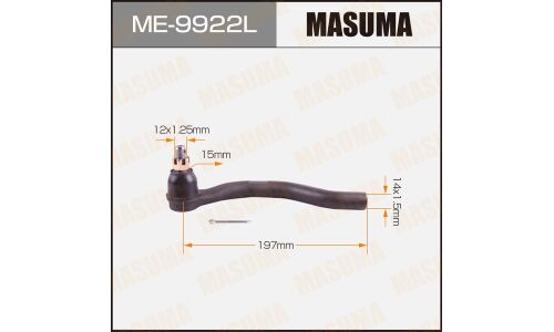 Наконечник рулевой тяги Masuma, левый, арт. ME-9922L