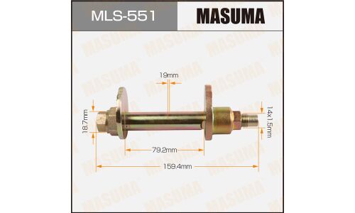 Комплект болта регулировочного (эксцентрика) Masuma MLS-551, для Toyota (OEM 48409-60020, 48452-35020, 90119-14120) (+гайка, шайба)